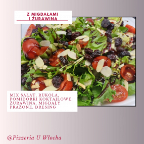 Sałatka z migdałami i żurawiną