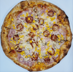 30. Pizza šunka, klobása , šampiony 