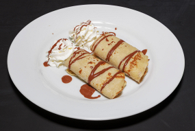 280g Palacinky s malinovým džemom a čokoládou