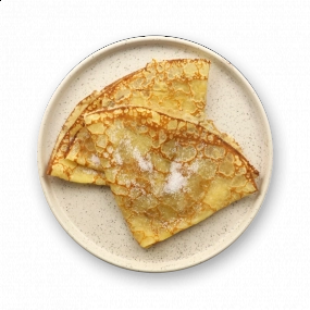Crêpe maison avec coulis