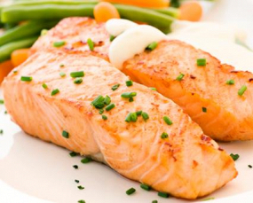 Pavé de saumon sauce Tartare, cuit à la Plancha