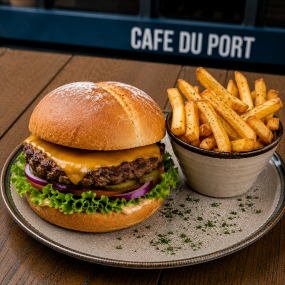Cheese Burger + Frites