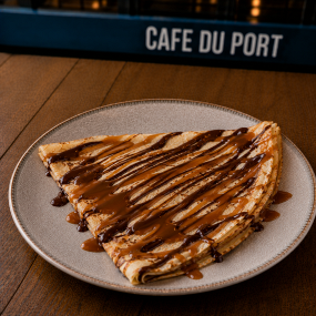 Crêpe chocolat et caramel 