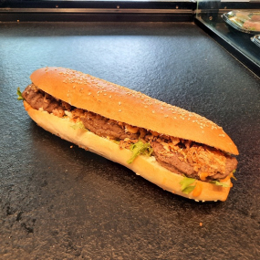 American steak haché, sauce algérienne