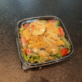 Salade de pâtes, poulet curry