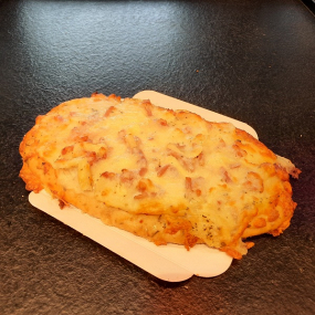 Fougasse pomme de terre, lardons, reblochon