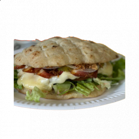 Cheeseburger u lepinji sa špekom 