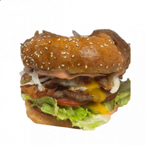 Hamburger špek + jaje 