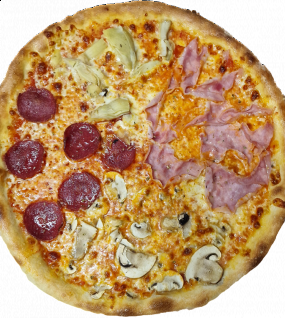 4. Pizza Quattro Stagioni (1,7)