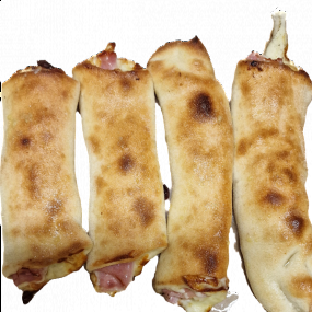 3. Pizza štangle plnené šunkou a syrom Mozzarella (1,7)