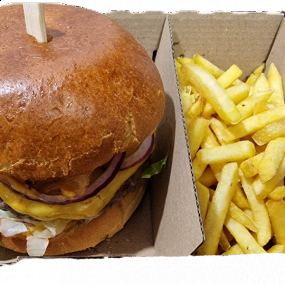 Cheeseburger s hranolkami 🍔🍟 (1,3) 