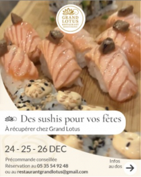 Menu sushis signature Noël 32pces