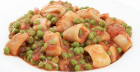 CALAMARI CON PISELLI