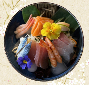 Assiette d'assortiment de sashimi