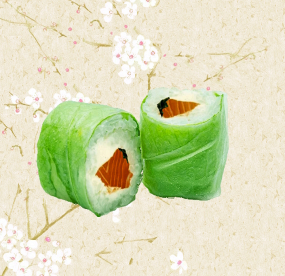 Spring rolls saumon cheese menthe (8 pièces)