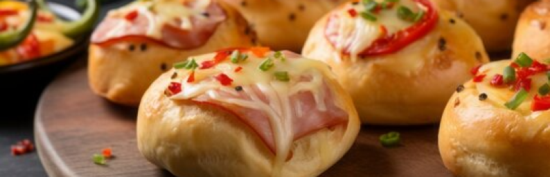 Gefüllte Pizzabrötchen (6 Stück)