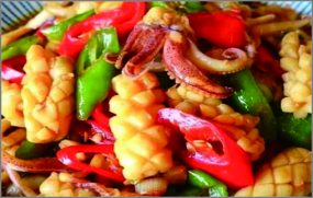 G04 Calamar prăjit cu legume