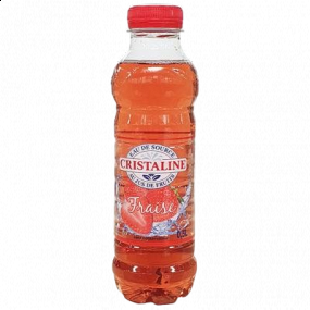 Bouteille de cristalline fraise