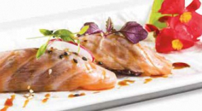 39 Sake nori flambè