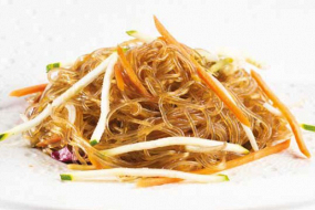 142 Spaghetti di soia con gamberi