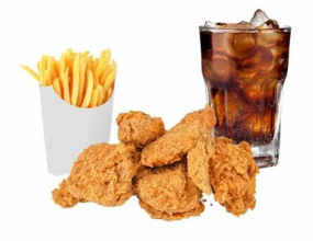 Menú Pollo Frito, 3 Unidades