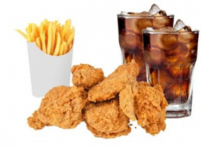 Menú Pollo Frito, 6 Unidades