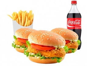 Menú 3 Hamburguesas