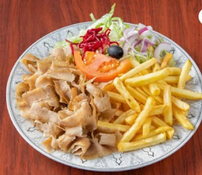 Kebab solo Patatas, Carne de Ternera y Salsa