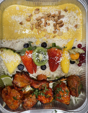 101 Menü 1Tandoori Mix (G) - Chicken Korma (G,H) - Naan (A,C,G) - 