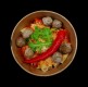 7.	ARRABBIATA E POLPETTE  1/2