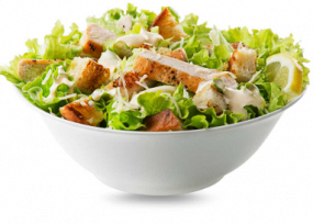 Cézar šalát, Pizza chlieb, dressing 