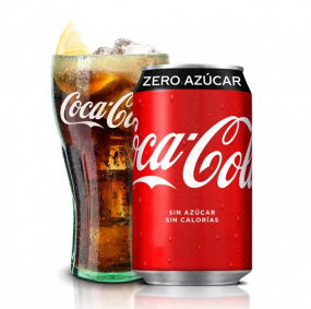 Coca- Cola Zero Azúcar lata 330ml)