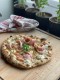 Pizza mortadella e pistacchio 