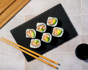 California saumon cuit teriyaki/avocat (6 pièces)