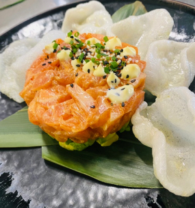 Salmon tartare 80g (1,4,7,11)