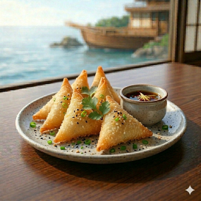 Entrée : Samossas Crevettes par 4