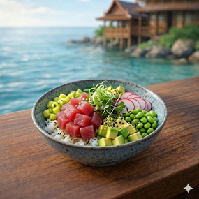 Poke Bowl : Thon rouge (poisson cru)