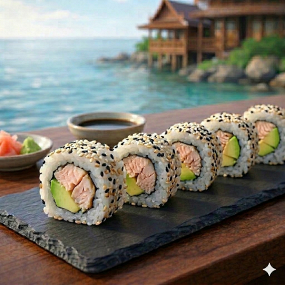 California Saumon cuit/ Avocat