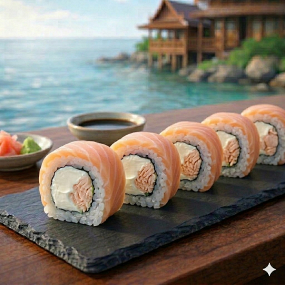 Saumon Rolls Saumon cuit/Cheese