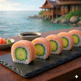 Saumon Rolls Avocat