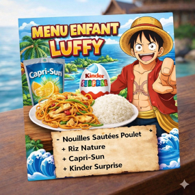 Menu enfant coté thaï : Nouilles sautées poulet