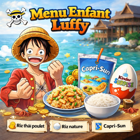 Menu enfant coté thaï : riz thaï poulet