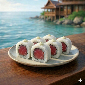 White Maki Thon rouge
