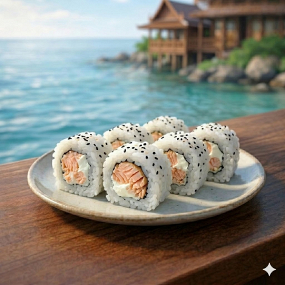 White Maki Saumon cuit/Cheese