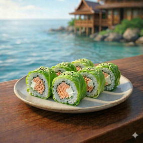 Green Maki Saumon cuit/Cheese