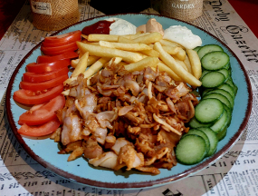 Shaorma de Pui rotisată la farfurie 450g: