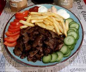 Shaorma de Vită rotisată la farfurie 450g: