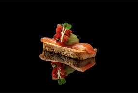 43  bruschetti sake afumicato	 2Pz