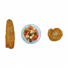 Feuilleté + Salade + Dessert