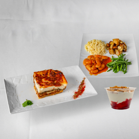 Plat avec accompagnement + Dessert